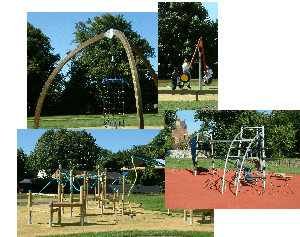 New Playground equipment in place